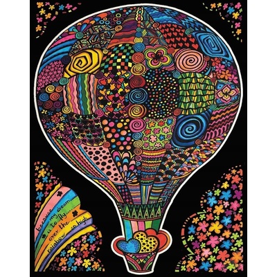 Velúrová Omaľovánka ColorVelvet Balón 47 x 35 cm