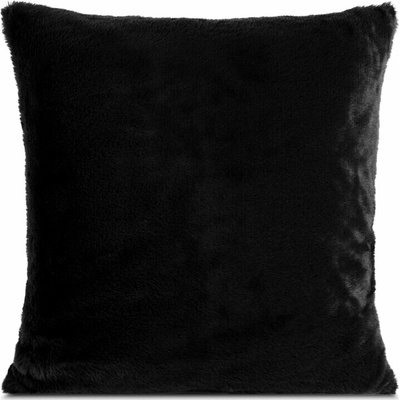 Takoy Povlak na polštář 60x60 cm černý z měkké kožešinové látky NINA-HF-477634 | 60 x 60 cm