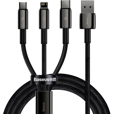Baseus CAMLTWJ-01 Tungsten Gold 3v1 USB-C, Lightning, MicroUSB, 1,5m