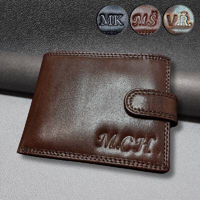 Luxusní pánská kožená s MonogramTextem nebo Fotografií Dante 305L 3