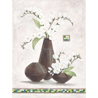 Bílé květy 1 deska 60x80