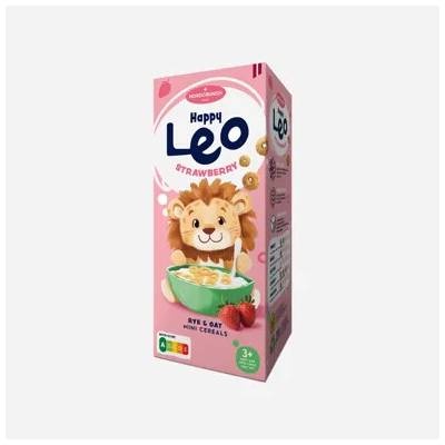 Nordcrunch Cereálne krúžky s jahodami Happy Leo 150 g