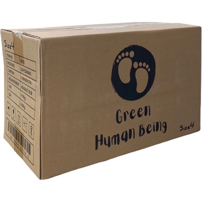 Green Human Being Биоразградими бамбукови пелени Green Human Being - Размер 4, 10-15 kg, 4 пакета х 26 броя (16931882021245)