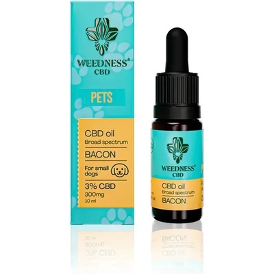 Weednesscbd Широкоспектърно cbd масло 3% за малки кучета | Бекон (10 мл) (wopsd)