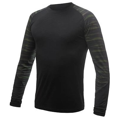 Sensor Merino Impress pánské triko dl.rukáv černá/batik – Hledejceny.cz