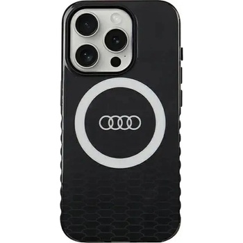 Audi Кейс Audi IML Big Logo MagSafe за iPhone 15 Pro, черен (AUDI000137-0)