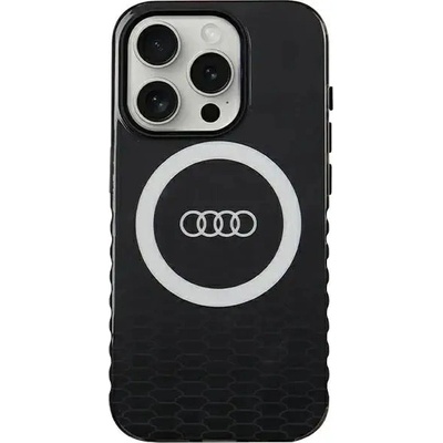 Audi Кейс Audi IML Big Logo MagSafe за iPhone 15 Pro, черен (AUDI000137-0)