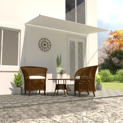 Dekorhome zaťahovacia markíza 250 x 150 cm krémová
