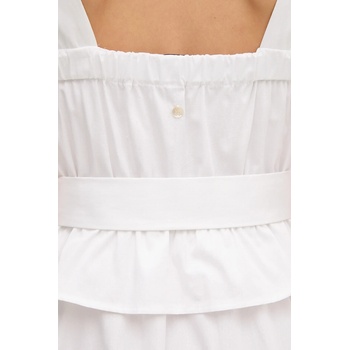 Pedro del Hierro Памучна рокля Pedro del Hierro в бяло среднодълга разкроена 3819832 (3819832)