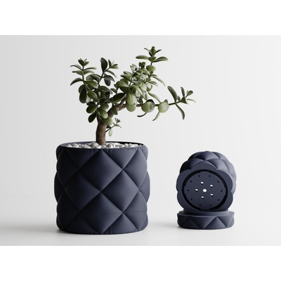 Декоративна саксия Atlanta тъмносин мат