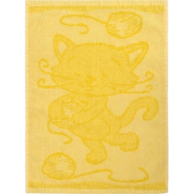 Profod Detský uterák Cat yellow, 30 x 50 cm