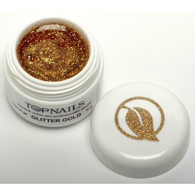 Topnails Uv gel barevný Glitter gold 5g