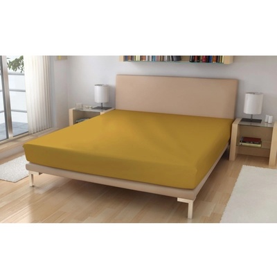 Polášek Prostěradlo Jersey hořčicové 220x240