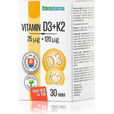 EDENPharma VITAMIN D3 + K2 30 tablet