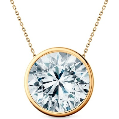 Savicki Náhrdelník žlté zlato, laboratórny diamant TJ-N02-BR-100-LAB-Z