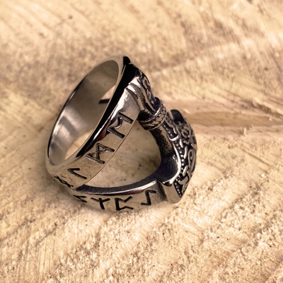 Prsteň Erik and Sons Hammer Ring strieborný 11