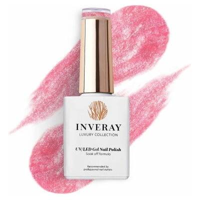 Inveray UV/LED Gél lak N°304 Solace trblietavý koralovo ružový 10 ml