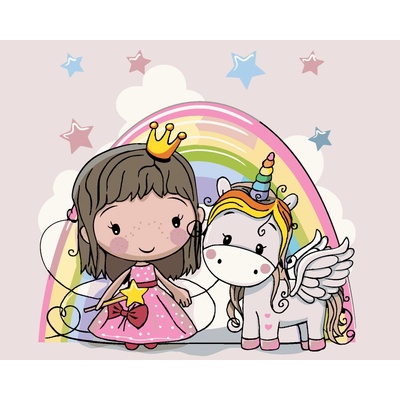 Zuty Malování podle čísel PRINCEZNA A JEDNOROŽEC