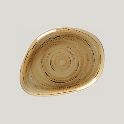 RAK Porcelain Spot talíř mělký 22 x 16,5 cm hnědý granát SGRFLFP22-12