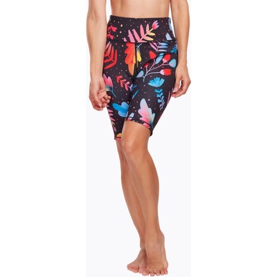 Veselé dámske krátke športové legíny Dedoles Neónové kvety D-W-AW-GS-C-RP-1098