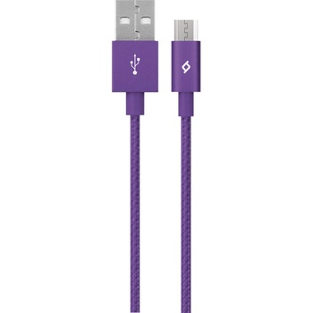 Ttec Кабел ttec - AlumiCable, USB-A/Micro USB, 1.2 m, лилав (8694470664392)