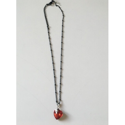 Fashion Jewelry Řetízek srdce červená černá 1-rt121