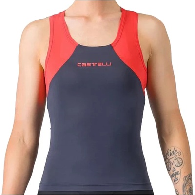 Castelli Дамски потник за колоездене Castelli Women's Sole Top Cycling singlet - Twilight Blue / Hibiscus - размер XS (156-2385-0311)