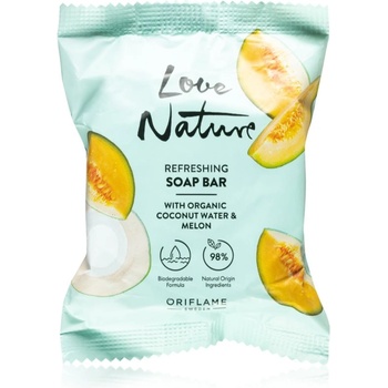 Oriflame Love Nature Coconut Water & Melon почистващ твърд сапун 75 гр