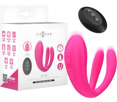 Intense julia double vibrator clamp stimulator remote control