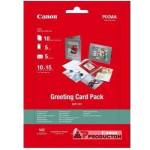 Canon Хартия Canon Greeting Card Pack (GCP-101) with photo paper 10x15 cm, 10 sheets, BS0775B077AA