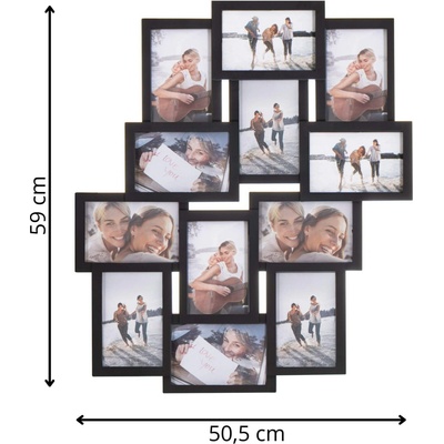Fotorámeček na 12 fotek, 59x50 cm, černý SPRINGOS PANORAMA – Hledejceny.cz
