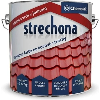 Chemolak Strechona 2v1 kvalitná farba na strechu 0278 hnedá 10 Kg
