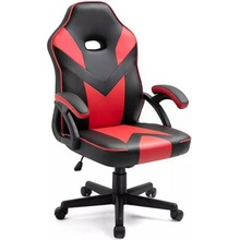 Pixel otočná stolička čierno-červená