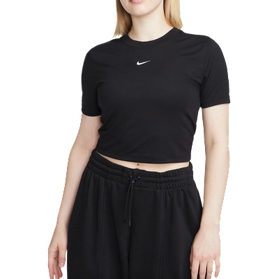 Nike Тениска Nike W NSW ESSNTL SLM CRP Черен Velikost XS