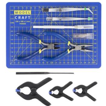 Shesto Комплект инструменти Modelcraft с подложка за рязане (15 части)