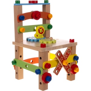  Дървен игрален комплект Iso Trade - Стол за сглобяване (KRU22506) - baby