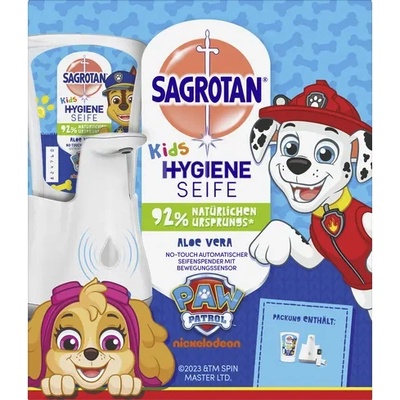 Sagrotan Kids Paw patrol Комплект машинка + течен сапун пълнител + детски печат/щампа (684)