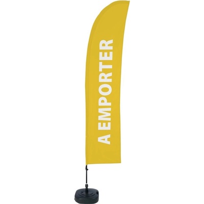 Jansen Display Beach Flag Budget Wind Complete Set Take Away Yellow French ECO, 1010 x 4305 mm