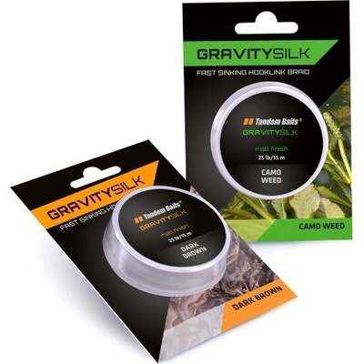 Tandem Baits Šnúra Gravity Silk 15m 25lb Dark brown / Tmavo hnedá