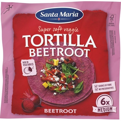 Santa Maria Veggie tortilla červená repa 240 g