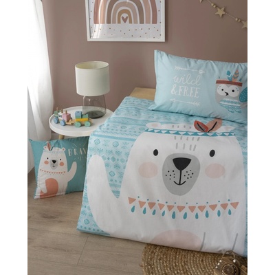 Detexpol obliečky Medvedík Indián green 100 x 135 cm 40 x 60 cm