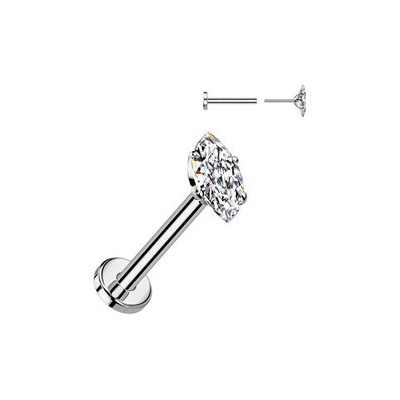 Šperky4U Piercing do brady Push in labreta Titan TIT1542-C