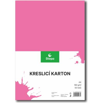 Stepa Kresliaci kartón A3 50ks 180g ružový