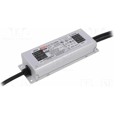 MEAN WELL ELG-75-24DA Napájecí zdroj: spínaný; LED; DALI; 75W; 24VDC; 3,15A; 100÷305VAC