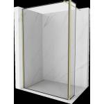 Mexen Kioto душ стена Walk-in 140 x 40 cm, черна рамка, златна - 800-140-212-50-70-040 (800-140-212-50-70-040)