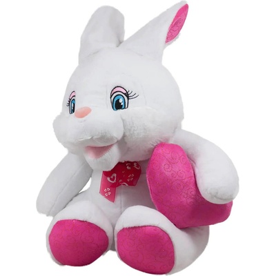 Amek Toys ПЛЮШЕН ЗАЕК СЪС СЪРЦЕ 2 ЦВЯТА 50 СМ