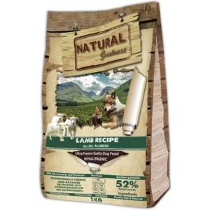 Natural Greatness Lamb Recipe Sensitive - рецепта с агне, за чувствителни кучета от всички възрасти и породи, бебета и пораснали 15 кг ASK43CO15