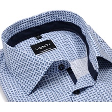 Venti Comfort Fit košile s modrými kolečky, vnitřním límcem a manžetou extra prodloužený rukáv