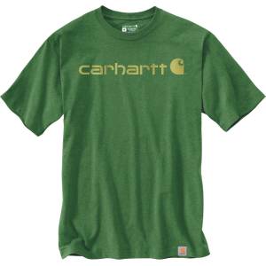 Carhartt Мъжка тениска Carhartt Core Logo S/S T-shirt - Harvest Sage Heather - размер XXL (016-7684-1516)