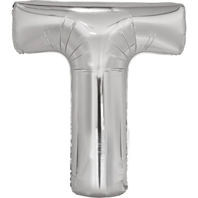 Amscan Písmeno T stříbrné foliový balónek 86 cm